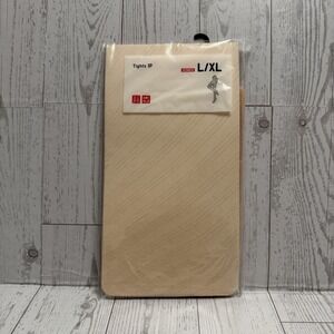Uniqlo Tights Beige Striped Size Large / XL Brand New In Package